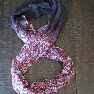 Black and floral scarf